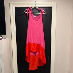 Mud Pie Vibrant Pink Sleeveless Swimsuit Cover up